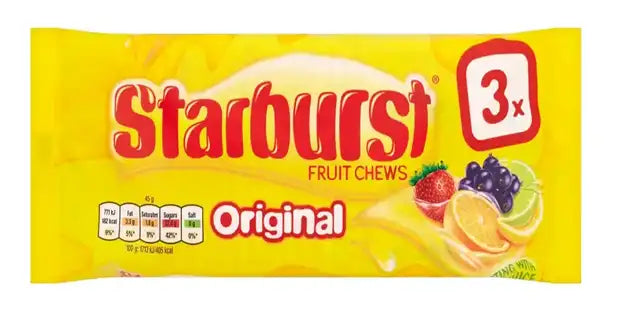 Starburst Vegan Chewy Sweets Fruit Flavoured Multipack 3